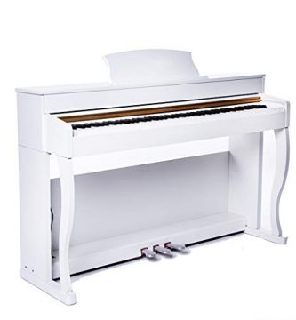 88 Principiante Tasto di Pianoforte Digitale Piano Elettrico Verticale, Pianoforte Elettronico Piano Elettrico Digitale con Venature del Legno con Panca