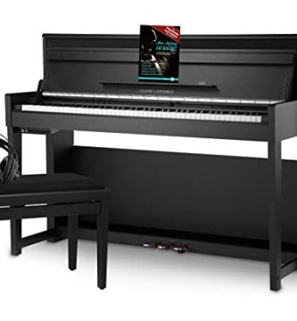 Classic Cantabile UP-1 SM Pianoforte digitale nero opaco SET deluxe