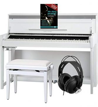 Classic Cantabile UP-1 WM Pianoforte digitale bianco opaco SET deluxe