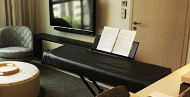 Copertura Clairevoire per pianoforte digitale per Yamaha DGX 650/660 [Edizione limitata in Finta Pelle Nera]