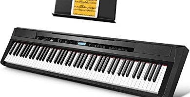 Donner Pianoforte Digitale, 88 Tasti Pesati, Pianoforte Elettrico Portatile con Pedale di Sustain, Tocco di Vero Pianoforte, Piano Digitale per Hobbisti e Principianti, DEP-20