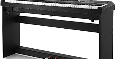 Donner Professionale Pianoforte Digitale 88 Tasti Pesati con Supporto per Pianoforte e Pedale, Full Weighted Piano Elettroniche Fullsize per Principianti, DEP-20S