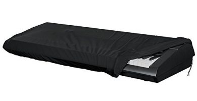 HomDSim Tastiera per pianoforte Cover antipolvere con coulisse-Compatibile con 61 tastiere a tastiera Pianoforti e console elettronici di marca -Misura protettiva migliore per tastiera per pianoforte