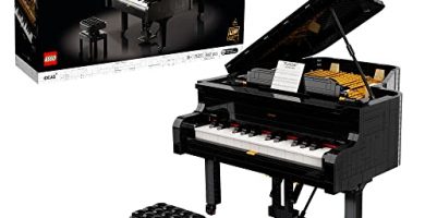 LEGO 21323 Ideas Pianoforte a Coda, Modellino da Costruire per Adulti Funzionante con Motore Powered Up, Idea Regalo, Decorazione per la Casa