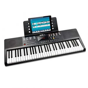 Pianoforte Digitale Farfisa RockJam Tastiera Compact 61 Con Leggio Sparts, Nero