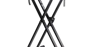 Rockjam Xfinity Douproed Presunbled Keyboard Stand con cinghie di bloccaggio