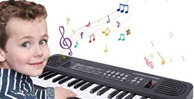 Tastiera Pianoforte Elettronica Bambini, Tastiera Pianoforte Musicale a 37 Tasti Portatile Digitale Tastiera Mini Insegnamento Giocattolo Regalo per Principianti Ragazzi Ragazze, Nero …