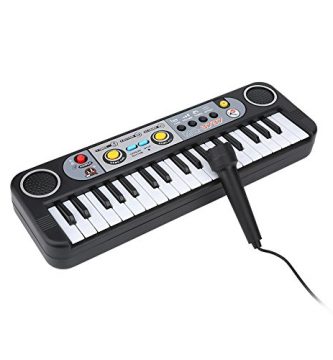 Vendite Pazze Tastiera per Pianoforte per Bambini, Tastiera Digitale elettrica a 37 Tasti Strumenti Musicali per Pianoforte Giocattolo per Bambini con Microfono, Regali di Natale d
