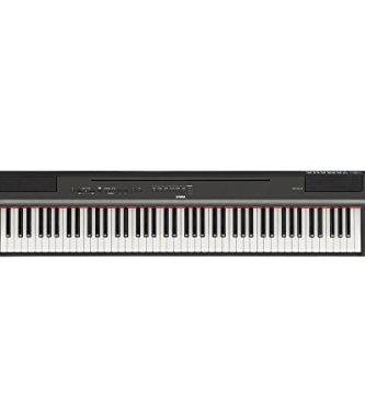 Yamaha Digital Piano P-121B Pianoforte Digitale Compatto, con 73 tasti Dinamici e Sensibili al Tocco, Compatibile con l'Applicazione Smart Pianist, Nero