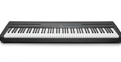 Yamaha Digital Piano P-45B Pianoforte Digitale dal Suono Acustico Autentico, Design Compatto, Leggero ed Elegante, Facile da Usare e Trasportare, Nero