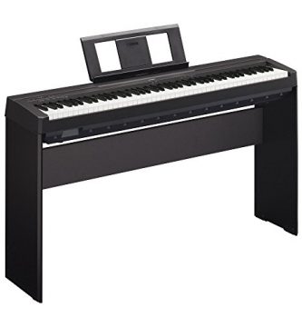 Yamaha P45B - Pianoforte Tastiera Digitale Professionale a 88 Tasti pesati + Stand L85A, Nero